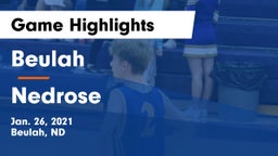 Beulah  vs Nedrose  Game Highlights - Jan. 26, 2021