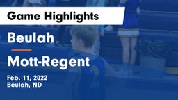 Beulah  vs Mott-Regent  Game Highlights - Feb. 11, 2022
