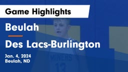 Beulah  vs Des Lacs-Burlington  Game Highlights - Jan. 4, 2024