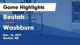 Beulah  vs Washburn  Game Highlights - Dec. 16, 2017