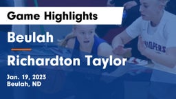 Beulah  vs Richardton Taylor Game Highlights - Jan. 19, 2023