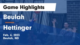 Beulah  vs Hettinger Game Highlights - Feb. 6, 2023