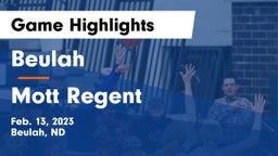 Beulah  vs Mott Regent Game Highlights - Feb. 13, 2023