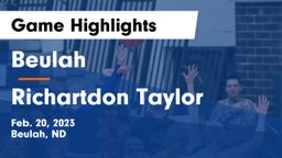 Beulah  vs Richartdon Taylor Game Highlights - Feb. 20, 2023