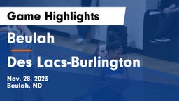 Beulah  vs Des Lacs-Burlington  Game Highlights - Nov. 28, 2023