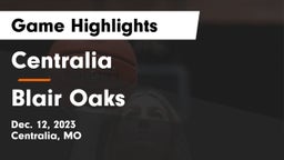 Centralia  vs Blair Oaks  Game Highlights - Dec. 12, 2023