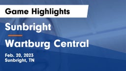 Sunbright  vs Wartburg Central  Game Highlights - Feb. 20, 2023