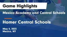 Mexico Academy and Central Schools vs Homer Central Schools Game Highlights - May 4, 2023