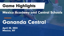 Mexico Academy and Central Schools vs Gananda Central  Game Highlights - April 20, 2024