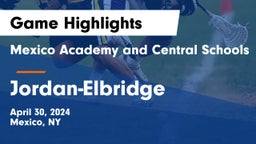 Mexico Academy and Central Schools vs Jordan-Elbridge  Game Highlights - April 30, 2024