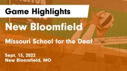 New Bloomfield  vs Missouri School for the Deaf Game Highlights - Sept. 13, 2022