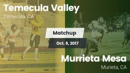 Matchup: Temecula Valley vs. Murrieta Mesa  2017
