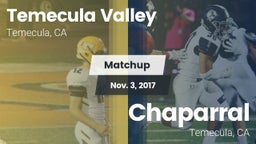 Matchup: Temecula Valley vs. Chaparral  2017