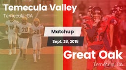 Matchup: Temecula Valley vs. Great Oak  2018