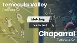 Matchup: Temecula Valley vs. Chaparral  2018