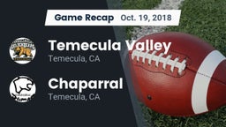Recap: Temecula Valley  vs. Chaparral  2018