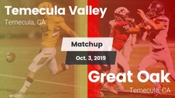 Matchup: Temecula Valley vs. Great Oak  2019