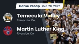 Recap: Temecula Valley  vs. Martin Luther King  2022