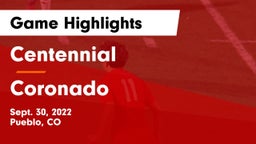 Centennial  vs Coronado  Game Highlights - Sept. 30, 2022