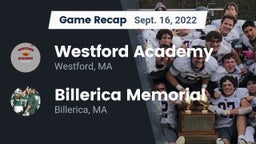 Recap: Westford Academy  vs. Billerica Memorial  2022