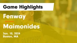 Fenway  vs Maimonides Game Highlights - Jan. 10, 2024