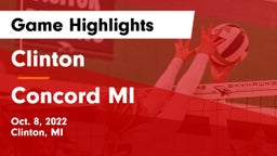 Clinton  vs Concord MI Game Highlights - Oct. 8, 2022