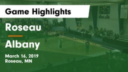 Roseau  vs Albany  Game Highlights - March 16, 2019