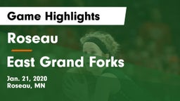 Roseau  vs East Grand Forks Game Highlights - Jan. 21, 2020