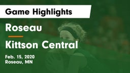 Roseau  vs Kittson Central  Game Highlights - Feb. 15, 2020