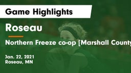 Roseau  vs Northern Freeze co-op [Marshall County Central/Tri-County]  Game Highlights - Jan. 22, 2021