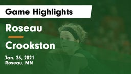 Roseau  vs Crookston  Game Highlights - Jan. 26, 2021