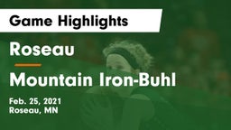 Roseau  vs Mountain Iron-Buhl  Game Highlights - Feb. 25, 2021