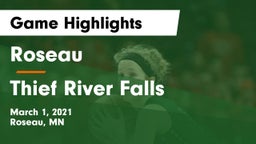 Roseau  vs Thief River Falls  Game Highlights - March 1, 2021