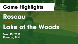 Roseau  vs Lake of the Woods Game Highlights - Jan. 15, 2019