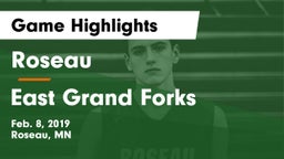 Roseau  vs East Grand Forks  Game Highlights - Feb. 8, 2019