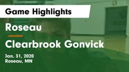 Roseau  vs Clearbrook Gonvick  Game Highlights - Jan. 31, 2020