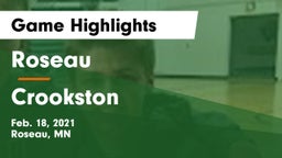 Roseau  vs Crookston  Game Highlights - Feb. 18, 2021