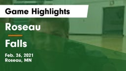 Roseau  vs Falls  Game Highlights - Feb. 26, 2021