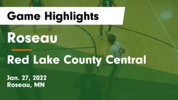 Roseau  vs Red Lake County Central Game Highlights - Jan. 27, 2022