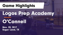 Logos Prep Academy  vs O'Connell  Game Highlights - Nov. 20, 2017