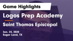 Logos Prep Academy  vs Saint Thomas Episcopal Game Highlights - Jan. 24, 2020