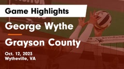George Wythe  vs Grayson County  Game Highlights - Oct. 12, 2023