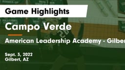 Campo Verde  vs American Leadership Academy - Gilbert  Game Highlights - Sept. 3, 2022