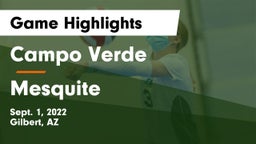 Campo Verde  vs Mesquite Game Highlights - Sept. 1, 2022