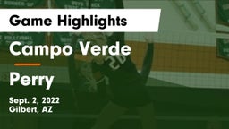 Campo Verde  vs Perry Game Highlights - Sept. 2, 2022