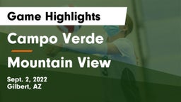 Campo Verde  vs Mountain View  Game Highlights - Sept. 2, 2022