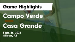 Campo Verde  vs Casa Grande Game Highlights - Sept. 26, 2022