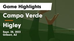 Campo Verde  vs Higley  Game Highlights - Sept. 28, 2022