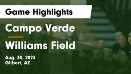 Campo Verde  vs Williams Field  Game Highlights - Aug. 30, 2023