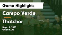 Campo Verde  vs Thatcher  Game Highlights - Sept. 1, 2023
